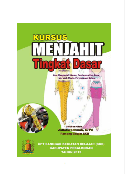 Kursus Menjahit Tingkat Dasar